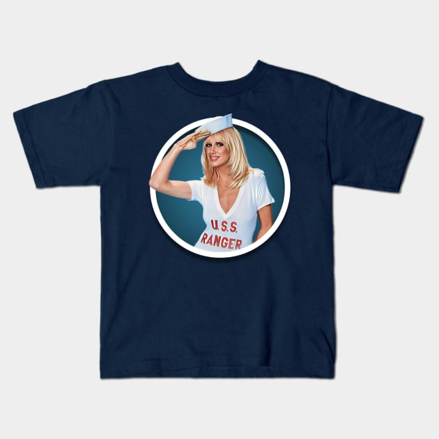 Suzanne Somers Kids T-Shirt by Zbornak Designs